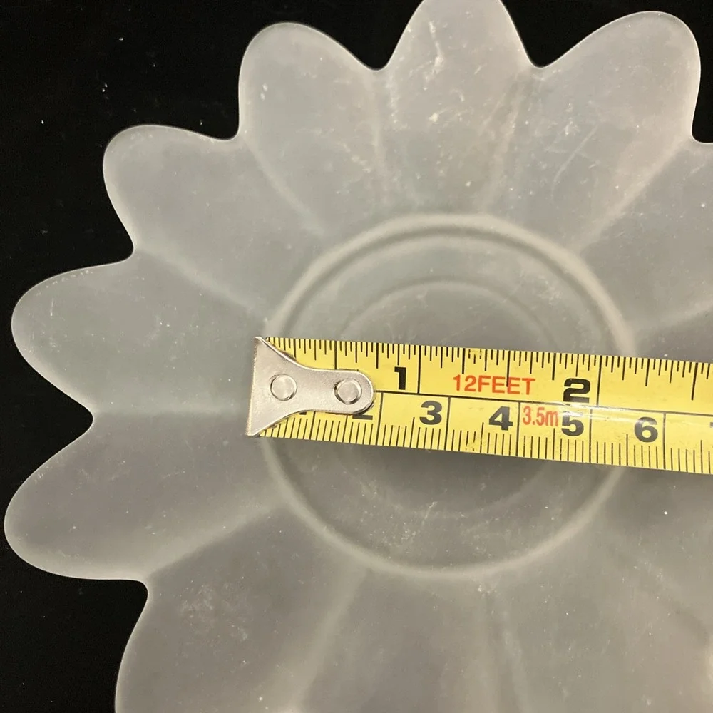Celestial Ball Indiana Glass Pillar Holder Satin Frost EAPG Sunburst Pattern